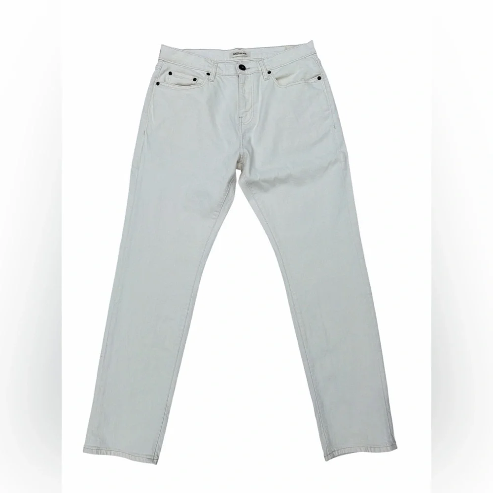 Goodthreads Men's Athletic Fit Comfort Stretch Ivory Jeans Size 31W X 29L NWOT